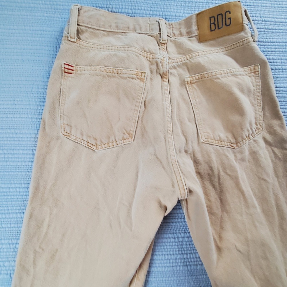 BDG Urban Outfitters Tan Khaki Cowboy Jean High Waisted Straight Leg Pants 28 - Picture 8 of 8